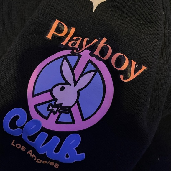 Black Oversized Playboy graphic Crewneck - Picture 7 of 7